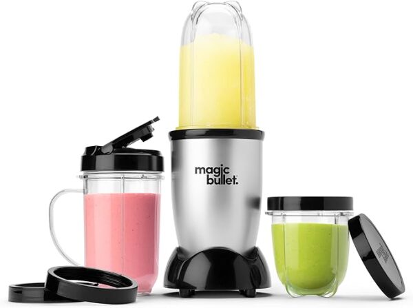 Magic Bullet Blender, Small, Silver, 11-piece Set